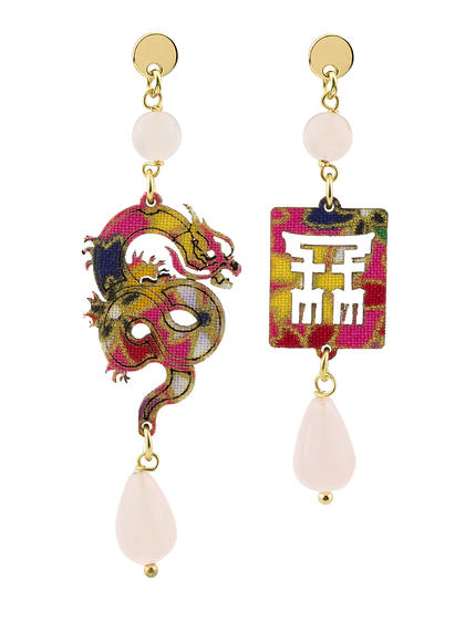 pink-mini-brass-dragon-earrings